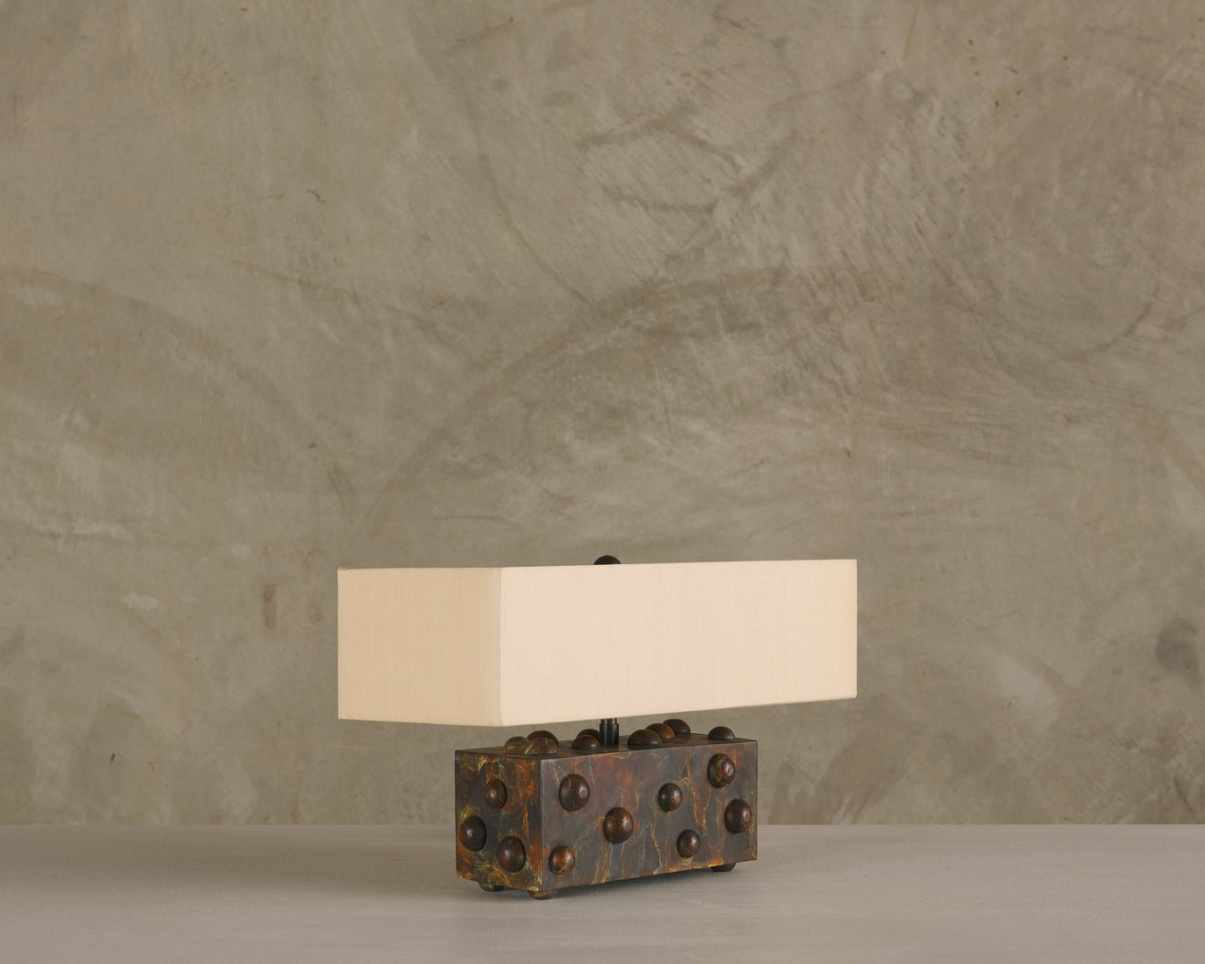 BC WORKSHOP MARBLED SMALL STUDDED LAMP BY LIKA MOORE